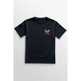 Unisex Lacivert T-Shirt Eldiven Blue Flag cm Punk Mavi Bayrak Fitness Spor Minimal Baskılı Tişört