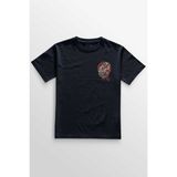 Unisex Lacivert T-Shirt Hannya Maske Oni Japanese Demon Mask Japon Minimal Ön Baskılı Tişört