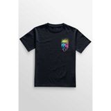 Unisex Lacivert T-Shirt Punk Is Not Dead Guitar Mohawk Rock Music Gitar Skeleton Ön Baskılı Tişört
