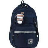 Unisex Lise Sırt Çantası Ortaokul Sırt Çantası 45*32 cm Anahtarlık Cüzdan Hediyeli - Lacivert