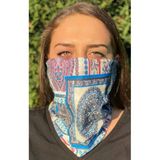 Unisex Mavi Karışık Desen Bandana Buff Maske - Pytkbb008