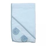Unisex Mavi Polar Kulaklı Battaniye 90X90 Cm