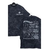 Unisex Midnights Albüm Sırt Baskılı Yıkamalı T-Shirt, Oversize Taylor Swift Temalı Retro Tişört - Siyah - XL