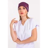 Unisex Mürdüm Kalp Ritim Nakışlı Doktor Hemşire Hastane Medikal Cerrahi Bonesi