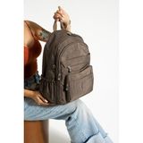 Unisex Okul Çantası Su Itici Hafif Klinkır Kumaş Günlük Sırt Çantası 40*30 cm Lise Ortaokul Çantası - Kahverengi