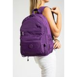 Unisex Okul Çantası Su Itici Hafif Klinkır Kumaş Günlük Sırt Çantası 40*30 cm Lise Ortaokul Çantası - Mor