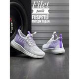 Unisex Ortopedik Yumuşak Taban Günlük Yazlık Sneaker Spor Ayakkabı - Mor