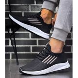 Unisex Ortopedik Yumuşak Taban Günlük Yazlık Sneaker Spor Ayakkabı - Siyah - Beyaz