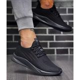 Unisex Ortopedik Yumuşak Taban Günlük Yazlık Sneaker Spor Ayakkabı - Siyah