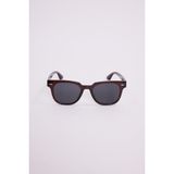 Unisex Oval Kahverengi Çerçeve Uv 400 Korumalı Siyah Cam Güneş Gözlüğü