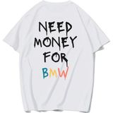 Unisex Oversize (Bmw Whıte) Need Money For Bmw T-Shirt (Beyaz) - L