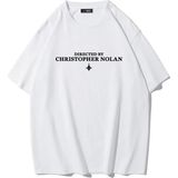 Unisex Oversize Directed By Christoper Nolan T-Shirt (Beyaz) - M