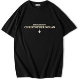 Unisex Oversize Directed By Christoper Nolan T-Shirt Siyah - XL