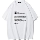 Unisex Oversize Justin Bieber - Baby T-Shirt (Beyaz) - M