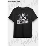 Unisex Oversize Kalıp Diş Hekimi Dentist Mode Tasarım Baskılı Tshirt - Siyah