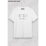 Unisex Oversize Kalıp Not Today Game Of Thrones Tasarım Baskılı Tshirt - Beyaz - XL