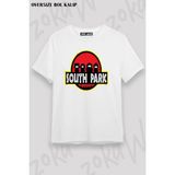 Unisex Oversize Kalıp South Park2 Tasarım Baskılı Tshirt - Beyaz