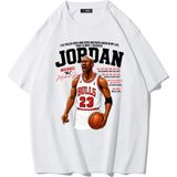 Unisex Oversize Michael Jordan T-Shirt (Beyaz) - XL