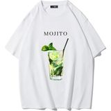 Unisex Oversize Mojito T-Shirt (Beyaz) - XL