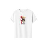 Unisex Oversize Relax Bear Grafik Baskılı Pamuklu Tişört, Streetwear Tarzı, Premium Baskı (Beyaz, M)