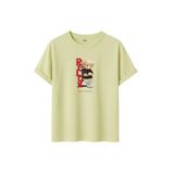 Unisex Oversize Relax Bear Grafik Baskılı Pamuklu Tişört, Streetwear Tarzı, Premium Baskı (Sarı, M)