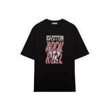 Unisex Oversize T-shirt LED ZEPPELIN Siyah XL