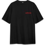 Unisex Pamuk Siyah Champagne Problems Taylor Swift Evermore Ön Sırt Baskılı Oversize Tişört - 2XL