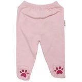 Unisex Pembe Patikli Pati Baskılı Penye Pantolon Tek Alt