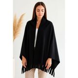Unisex Polar Omuz Şalı 70X180 cm Kışlık Sıcak Şal Elegantwarm - Siyah