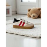 Unisex Rahat Tabanlı Hafif Esnek Ortopedik Cırtlı Günlük Çocuk Sneaker Spor Ayakkabı - Beyaz-Kırmızı - Beyaz - Kırmızı