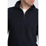 Unisex Regular Fit Pamuklu Petek Örgülü Yarım Fermuarlı Dik Yaka Sweatshirt Çok Renkli M