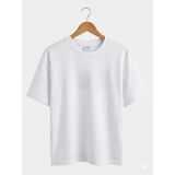 Unisex Regular Kalıp Düz Tişört - Beyaz - XL