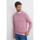 Unisex Relax Fit Rahat Kesim %100 Pamuk Basic Lila Bisiklet Yaka Sweatshirt