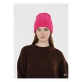Unisex Saç Örgü Desenli Triko Bere Standart/Pembe