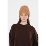 Unisex Saç Örgü Desenli Triko Bere Standart/Turuncu