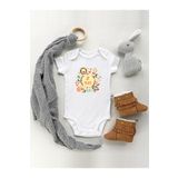 Unisex Safari Animal Yaş Desenli Kısa Kol Çıtçıtlı Bebek Body 548SAFARİN