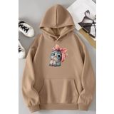 Unisex Sevimli Kedi Sweatshirt