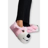 Unisex Sevimli Köpek Figürlü Kaymaz ve Ses Yapmaz Taban Ev Panduf PUDRA TYC0985426122M00007358003