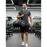 Unisex Silindir Spor Seyahat ve Fitness Çantası 2 Bölmeli - Siyah