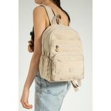 Unisex Sırt Çantası Günlük Kullanıma Uygun Lise Ortaokul Çantası Çok Cepli Okul Çantası 37*30 cm Klinkır - 37 x 30 cm - Krem
