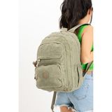 Unisex Sırt Çantası Hafif Yağmur Geçirmez Klinkır Kumaş Laptop Bölmeli Seyahat Çantası 43*30 cm - 43 x 30 cm - Bej