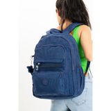 Unisex Sırt Çantası Hafif Yağmur Geçirmez Klinkır Kumaş Laptop Bölmeli Seyahat Çantası 43*30 cm - 43 x 30 cm - Lacivert