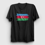 Unisex Siyah Bayrak Flag Azerbaycan Azerbaijan T-Shirt 536418TT - M