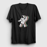 Unisex Siyah Boombox Uzay Müzik Astronot T-Shirt 496027TT - L