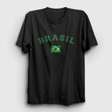 Unisex Siyah Brasil Brazil Brezilya Bayrağı T-Shirt 479493TT