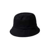 Unisex Siyah Bucket Hat - Pamuklu Gabardin Güneş Koruyucu Katlanabilir Balıkçı Şapkası