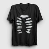 Unisex Siyah Cadılar Bayramı Halloween Çift Sevgili Iskelet T-Shirt 580870TT