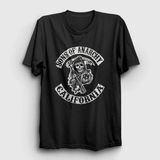 Unisex Siyah California Sons Of Anarchy T-Shirt 214170TT - XL