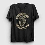 Unisex Siyah California V2 Sons Of Anarchy T-Shirt 214492TT - XL