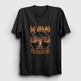 Unisex Siyah Cincinnati Rock Müzik Def Leppard T-Shirt 496513TT - XL